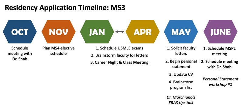 MS3 residency application timeline